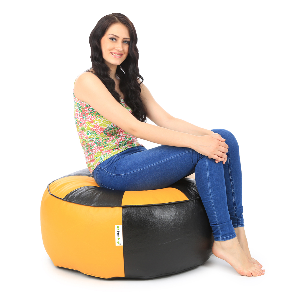 Can Bean Bags Art Leather Pouf Filled With Beans